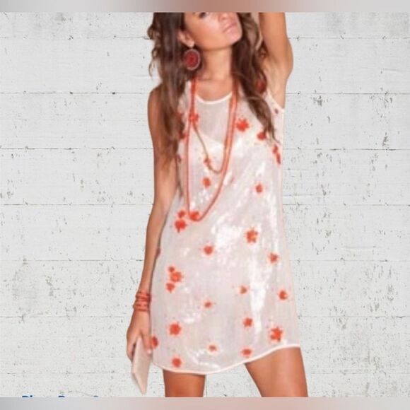 Sleeveless Dress w/Sequin Splatter from Chan Luu L - Picture 1 of 7